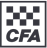 CFA logo featuring a checkered pattern and the letters 'CFA' in a bold font.