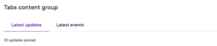 Example of tab group